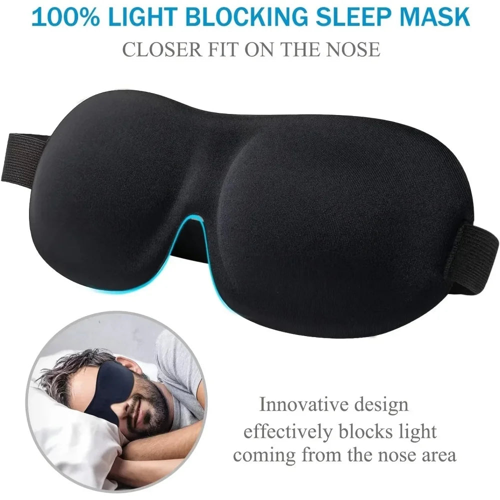 Antifaz 3D para Dormir, Máscara de Ojos de Espuma Viscoelástica Suave para Dormir, Viajar, Antifaz Ligero para Dormir, Cubre Ojos, Estilo Ligero