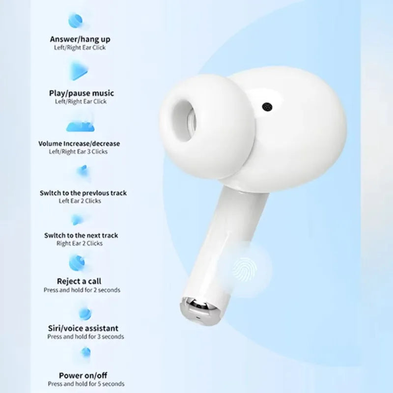 TWS Pro 5 Wireless Bluetooth Earphones Headphones ANC Noise Reduction Earbuds HiFi Sound Low Latency for IPhone Android