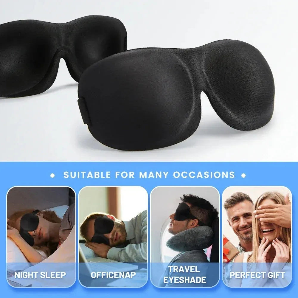 Antifaz 3D para Dormir, Máscara de Ojos de Espuma Viscoelástica Suave para Dormir, Viajar, Antifaz Ligero para Dormir, Cubre Ojos, Estilo Ligero