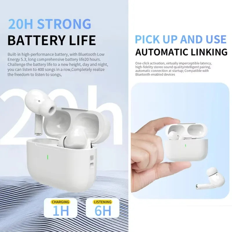 TWS Pro 5 Wireless Bluetooth Earphones Headphones ANC Noise Reduction Earbuds HiFi Sound Low Latency for IPhone Android